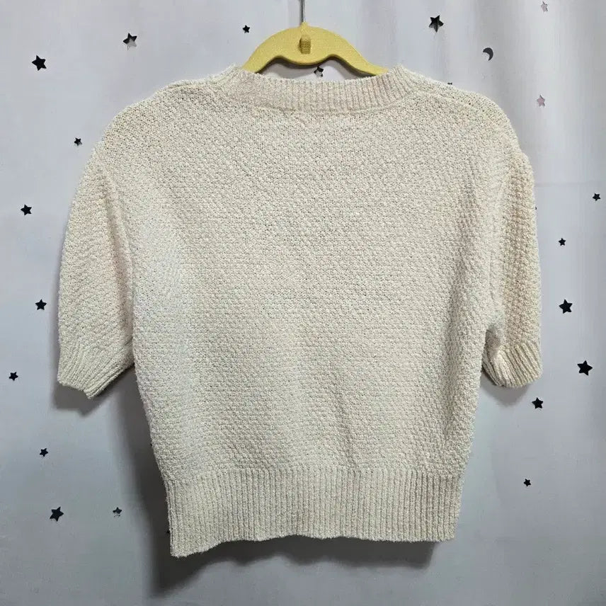 [BUNJANG] 8 Seconds Ivory Knit Top / 에잇세컨즈 반팔 니트 아이보리 S