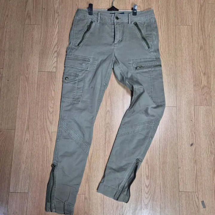 [BUNJANG] Polo Ralph Lauren Khaki Cargo Pants / 폴로 랄프로렌 (남여공용)카키색 지퍼 디테일 카고 바지