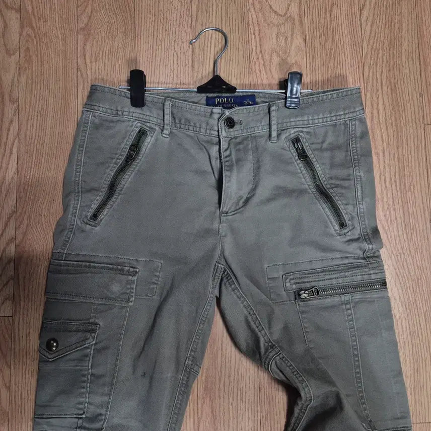 [BUNJANG] Polo Ralph Lauren Khaki Cargo Pants / 폴로 랄프로렌 (남여공용)카키색 지퍼 디테일 카고 바지