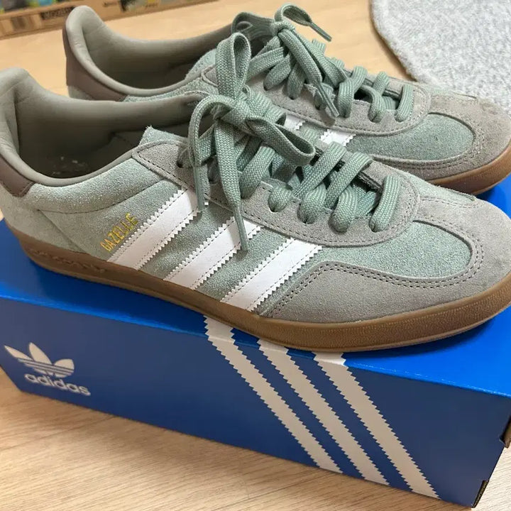 [BUNJANG] Adidas Gazelle Indoor Green Brown Sneakers / 아디다스 가젤인도어 그린브라운 270 판매