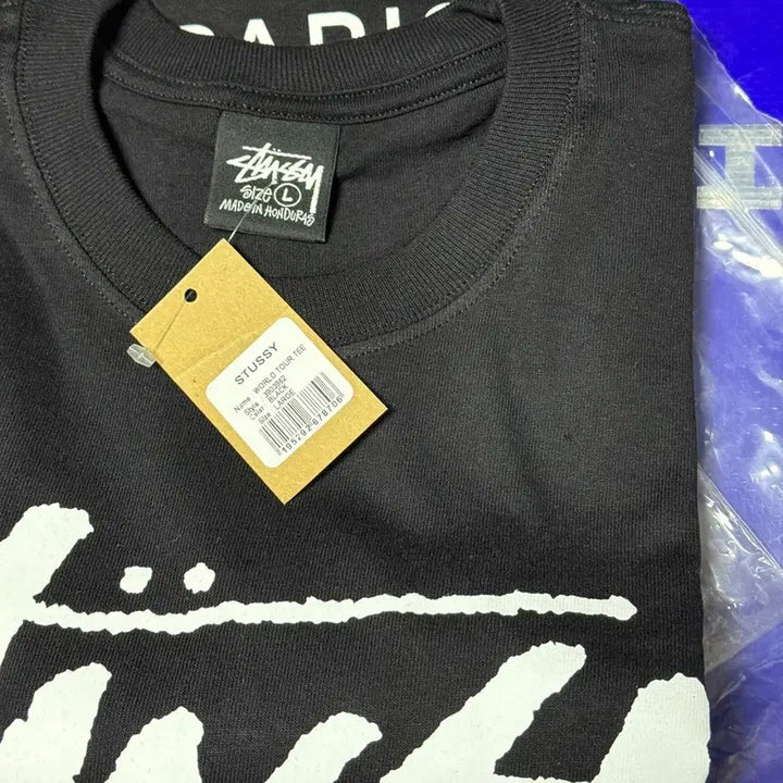 [BUNJANG] Stussy World Tour T-shirt Black L / 스투시 월드투어 티셔츠 블랙 2024,2025