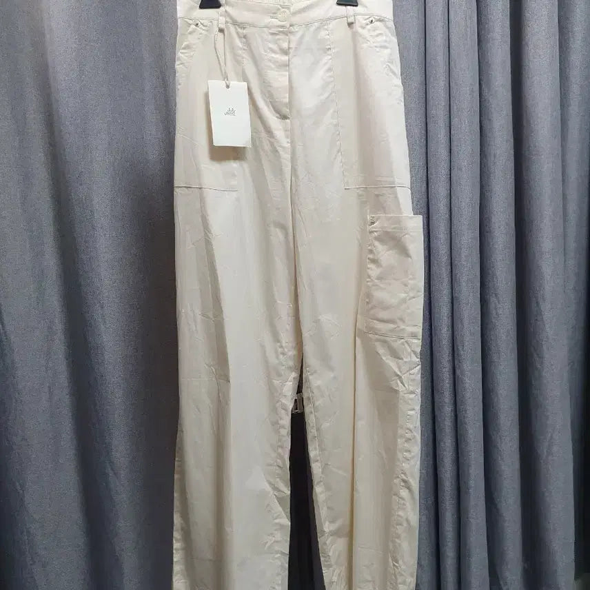 [BUNJANG] L Cream Pocket Wide Banding Long Pants / L크림 포켓 와이드 밴딩 롱팬츠