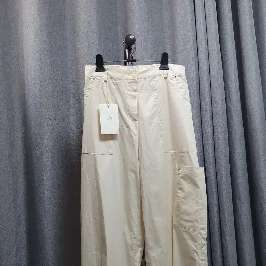 [BUNJANG] L Cream Pocket Wide Banding Long Pants / L크림 포켓 와이드 밴딩 롱팬츠