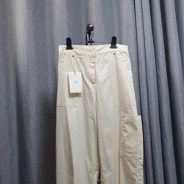 [BUNJANG] L Cream Pocket Wide Banding Long Pants / L크림 포켓 와이드 밴딩 롱팬츠