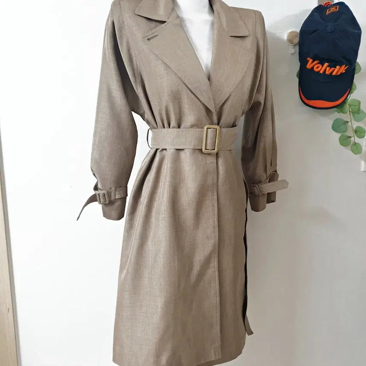 [BUNJANG] HYAT Trench Coat Gray Beige 66 / HYAT 카라트렌치코트 66 그레이베이지
