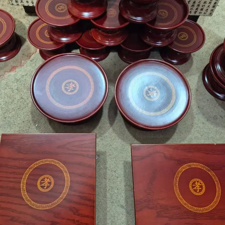 [BUNJANG] Namwon Wooden Ritual Ware and Phoenix Altar Box Set / 제수용품 남원목제기와 봉황제기함 반닫이 세트