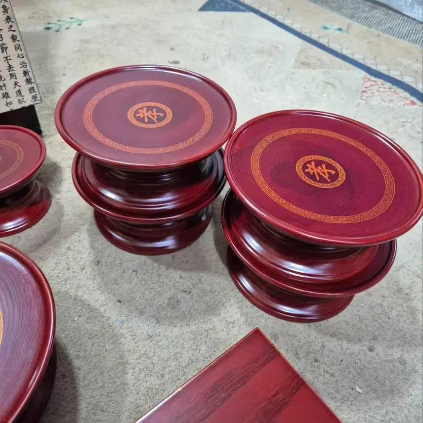 [BUNJANG] Namwon Wooden Ritual Ware and Phoenix Altar Box Set / 제수용품 남원목제기와 봉황제기함 반닫이 세트
