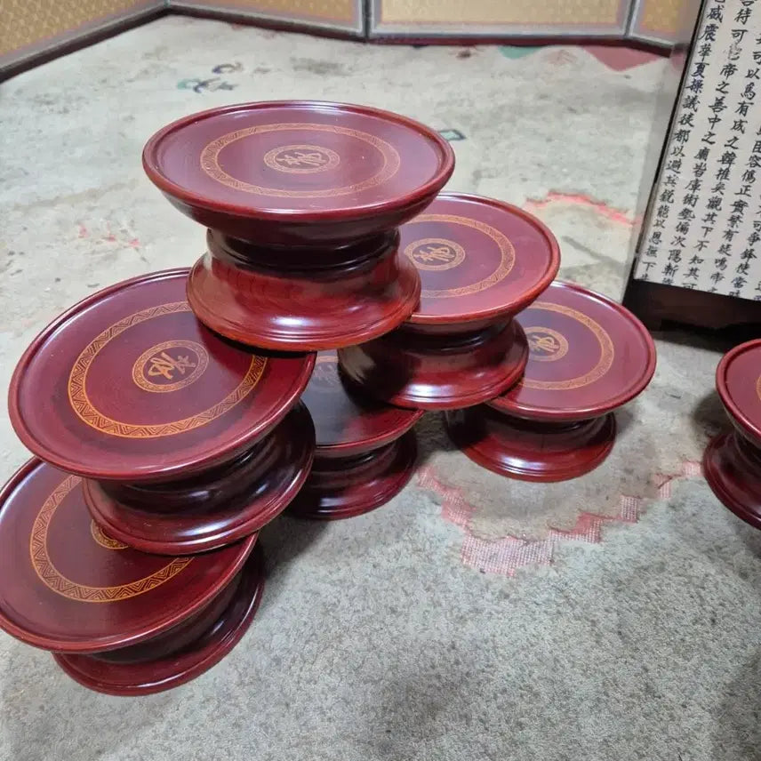 [BUNJANG] Namwon Wooden Ritual Ware and Phoenix Altar Box Set / 제수용품 남원목제기와 봉황제기함 반닫이 세트