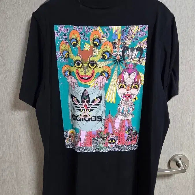 [BUNJANG] Adidas Black Printed T-shirt 2XL / 아디다스x 타나아미 케이이치 2XL