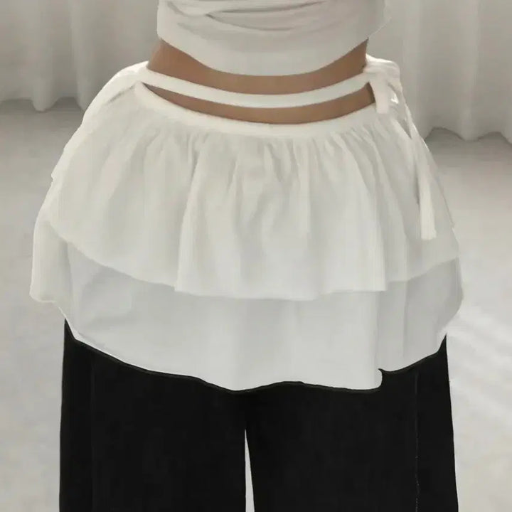 [BUNJANG] Ablly Hirit Balletcore Ruffle Layered Mini Skirt / 에이블리 히릿 발레코어 캉캉 셔링 프릴 레이어드 미니 스커트