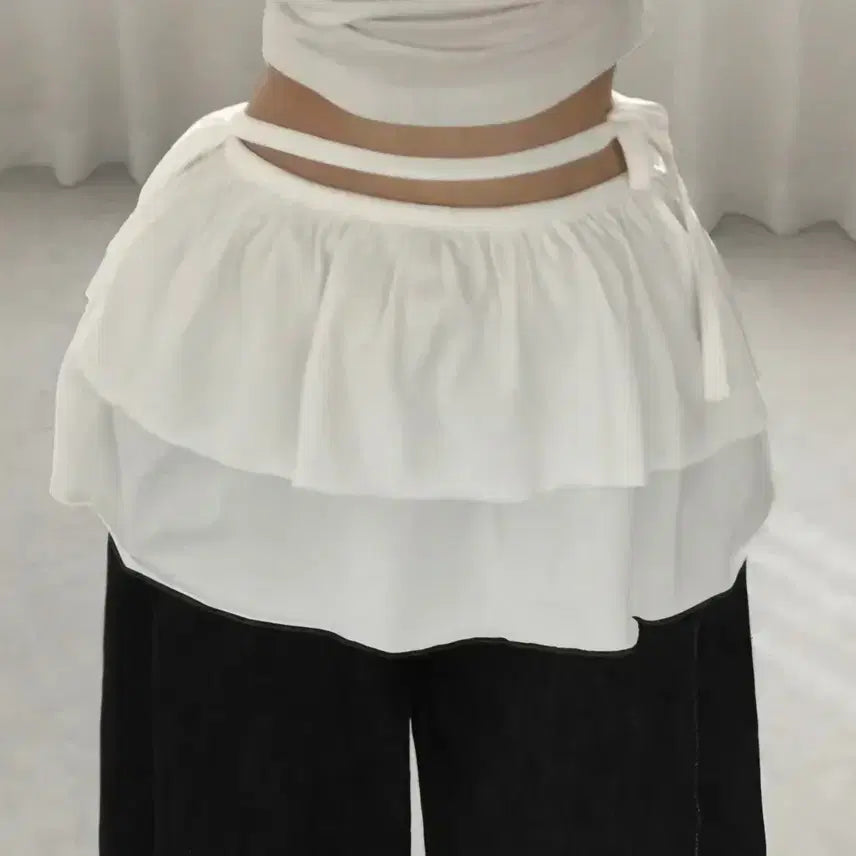 [BUNJANG] Ablly Hirit Balletcore Ruffle Layered Mini Skirt / 에이블리 히릿 발레코어 캉캉 셔링 프릴 레이어드 미니 스커트