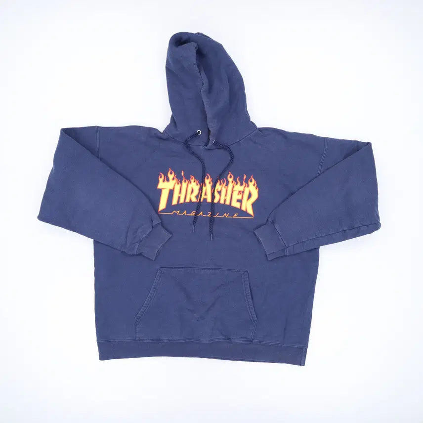 [BUNJANG] L Thrasher Fleece Hoodie / L 트레셔 기모 후드티 0310H1