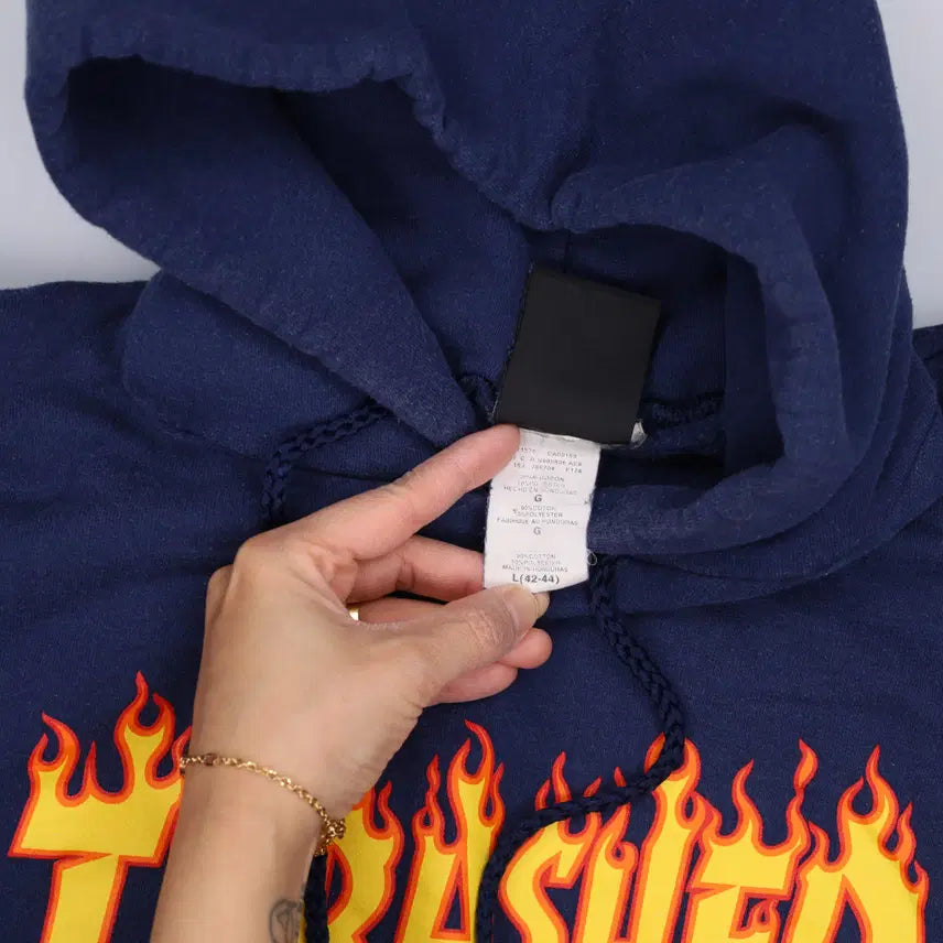 [BUNJANG] L Thrasher Fleece Hoodie / L 트레셔 기모 후드티 0310H1