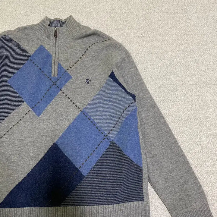 [BUNJANG] XL Indian Windproof Half-Zip Knit Sweater / XL 인디안 방풍 반집업 니트 N.2078