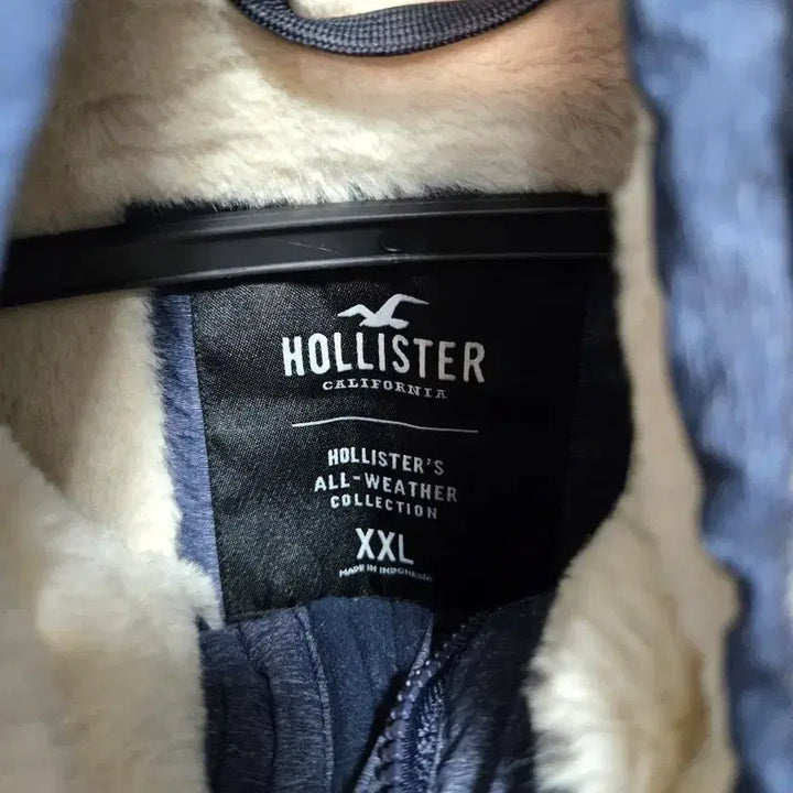 [BUNJANG] Hollister Hooded Padded Jumper Navy 2XL / 홀리스터 후드 패딩 점퍼 네이비 2XL