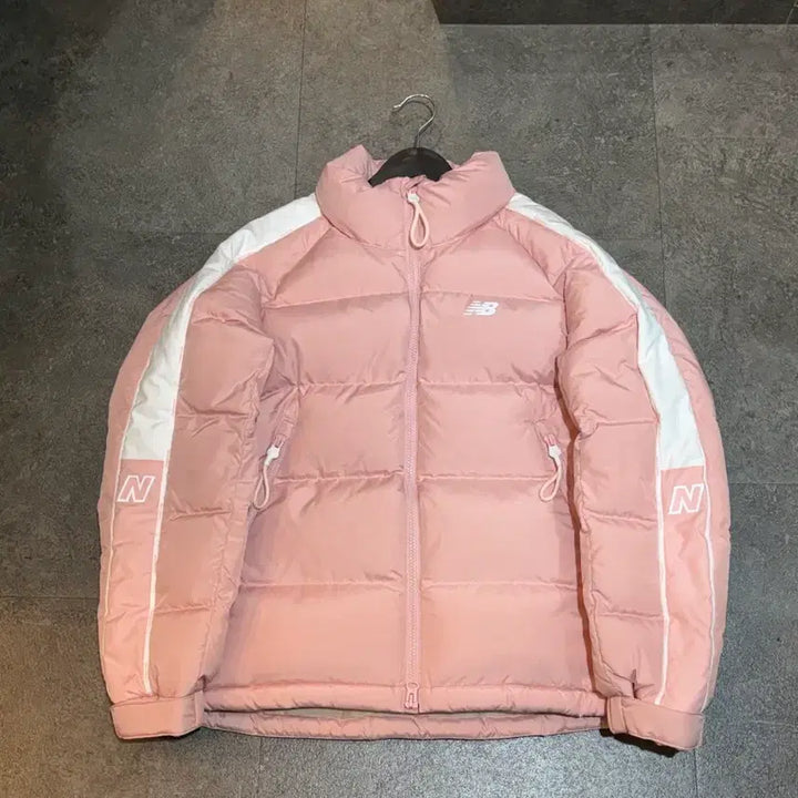 [BUNJANG] New Balance Goose Down Puffer Jacket Pink N Logo Size S / 뉴발란스 여성 구스다운 핑크 패딩 점퍼 N로고 S사이즈