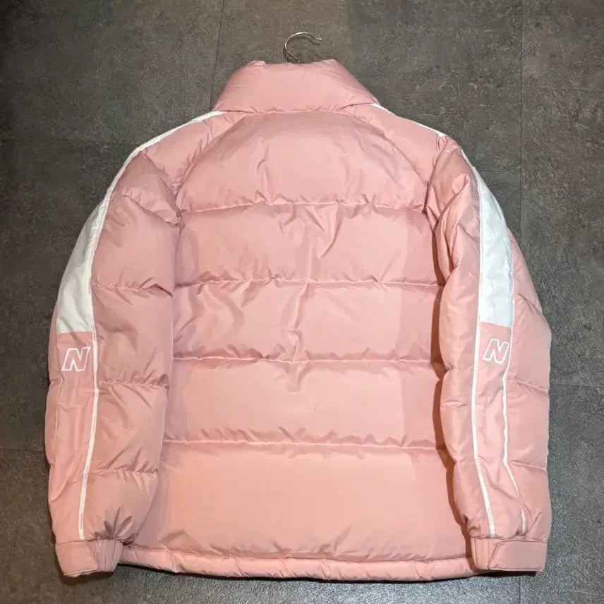 [BUNJANG] New Balance Goose Down Puffer Jacket Pink N Logo Size S / 뉴발란스 여성 구스다운 핑크 패딩 점퍼 N로고 S사이즈