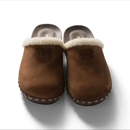 [BUNJANG] Miu Miu Wood Heel Sandals Slippers / 미우미우 우드 굽 샌들 슬리퍼