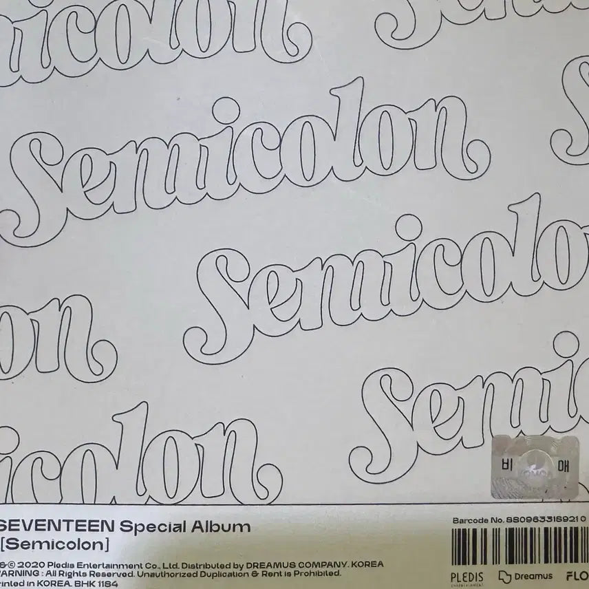 [BUNJANG] Seventeen Semicolon Signed Album / 비매 세븐틴 세미콜론 semicolon seventeen 친필 싸인 사인
