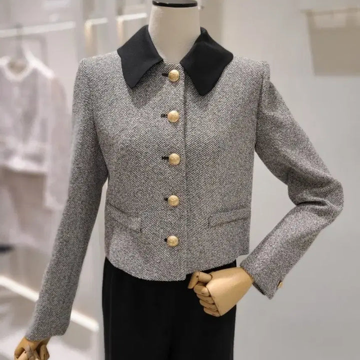 [BUNJANG] It MICHAA Wave Collar Jacket and Skirt Set / 잇미샤 웨이브카라 자켓+스커트 셋업