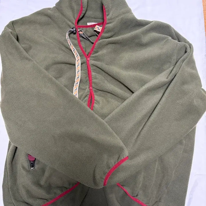 [BUNJANG] Capital Anorak Fleece Olive Jacket / 캐피탈 아노락 플리스 올리브 3사이즈