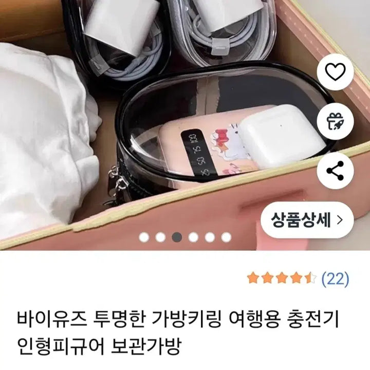 [BUNJANG] Canvas Bag / Transparent Mini Bag / Striped Pouch Bundle Set / 캔버스 가방 / 투명 미니 가방 / 스트라이프 파우치일괄(새상품)