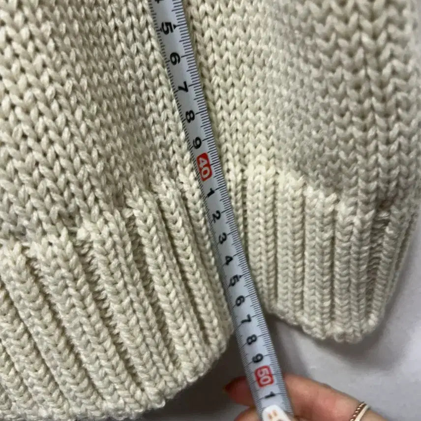 [SOLD OUT] 썸띵이즈 반팔 니트 아이보리 M