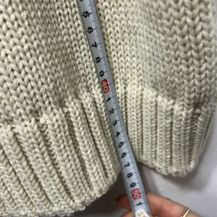 [SOLD OUT] 썸띵이즈 반팔 니트 아이보리 M