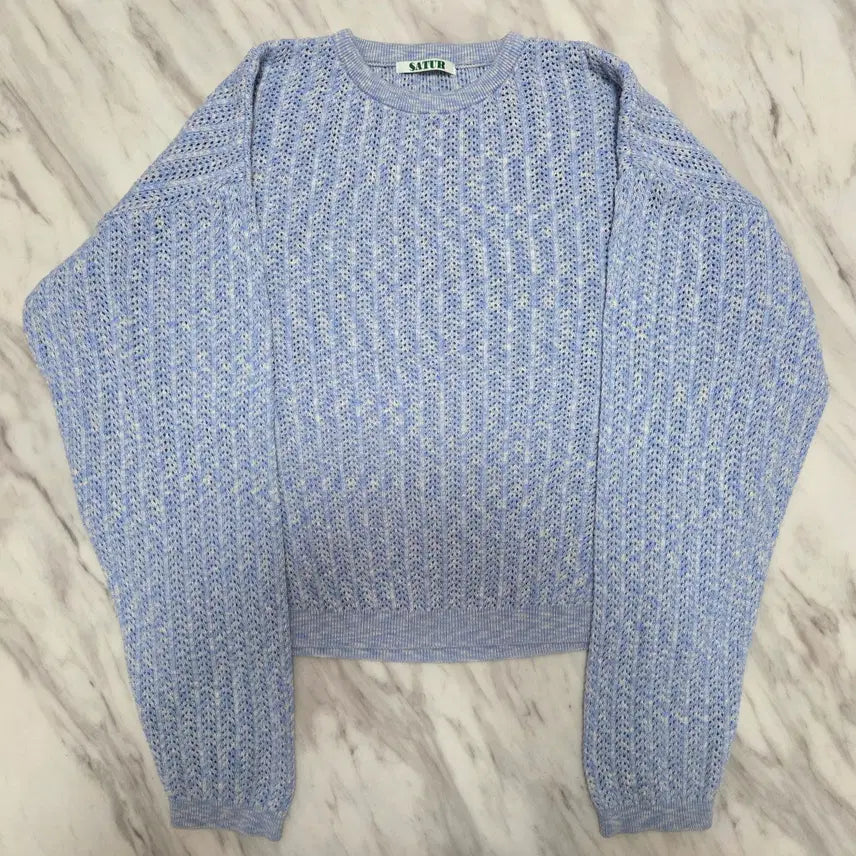 [BUNJANG] Setter Ibiza Natural Mashed Knit Blue / 세터 이비자 내추럴 매쉬드 니트 블루