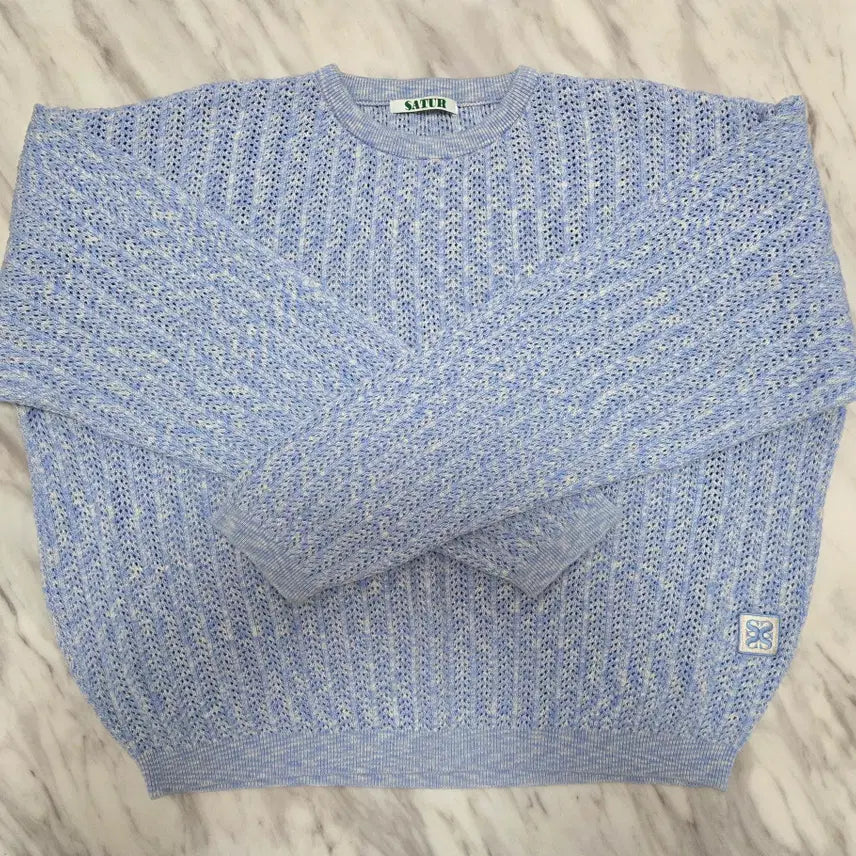 [BUNJANG] Setter Ibiza Natural Mashed Knit Blue / 세터 이비자 내추럴 매쉬드 니트 블루
