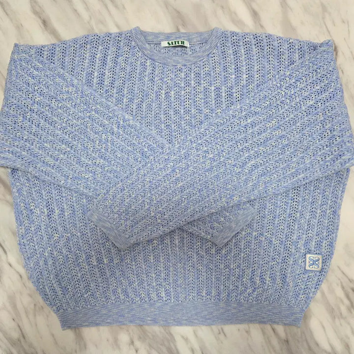 [BUNJANG] Setter Ibiza Natural Mashed Knit Blue / 세터 이비자 내추럴 매쉬드 니트 블루