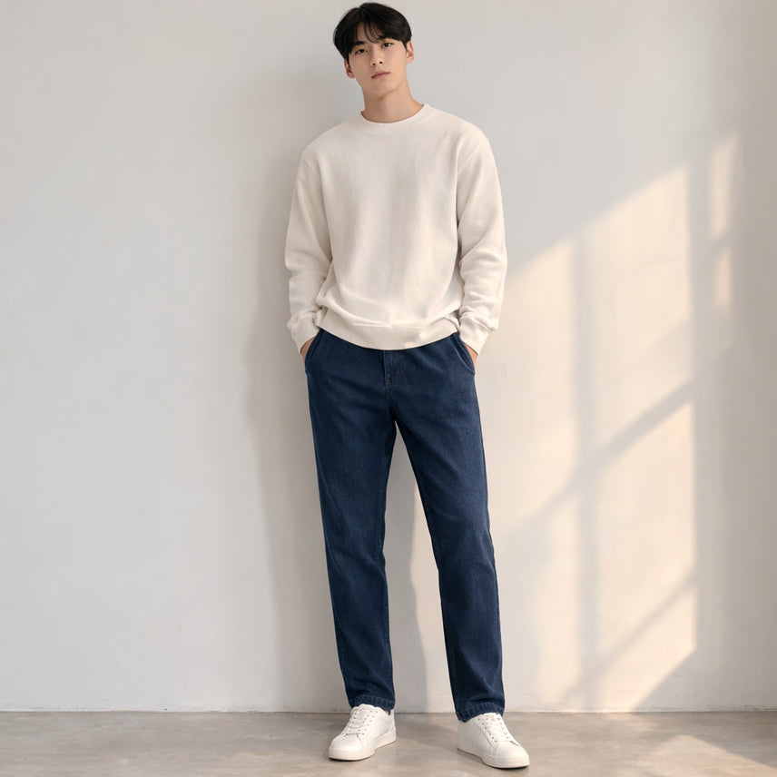 [BUNJANG] Barena Venezia Cotton Banding Pants - Navy / 바레나 베네치아 코튼 밴딩 팬츠 네이비