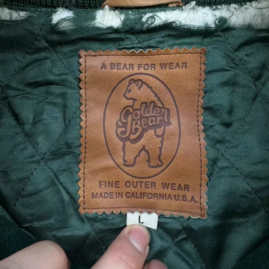 [BUNJANG] Golden Bear Wool Leather Varsity Jacket / 90s made in usa 골든베어 울 레더 바시티 자켓