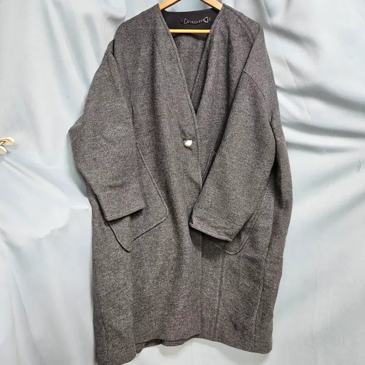 [BUNJANG] System Open Collar Coat / 한섬 시스템 노카라 오픈 코트FREE