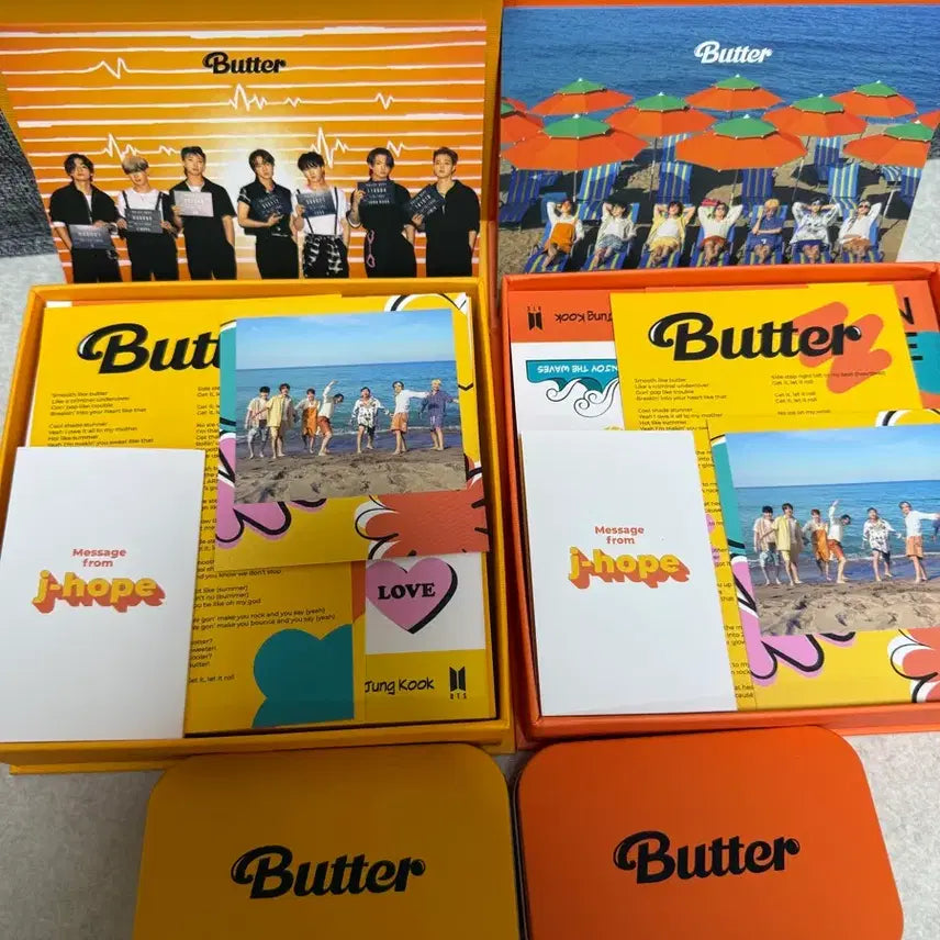 [BUNJANG] BTS Butter Album Yellow/Orange Bundle Set / (풀셋)BTS 버터 앨범 옐로우/오렌지 세트 일괄(포카 포함)