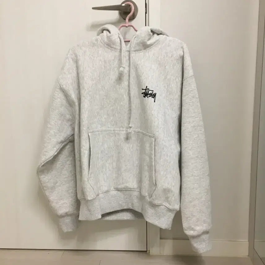 [BUNJANG] Stussy Melange Fleece Hoodie / 스투시 기모 멜란지 후드티