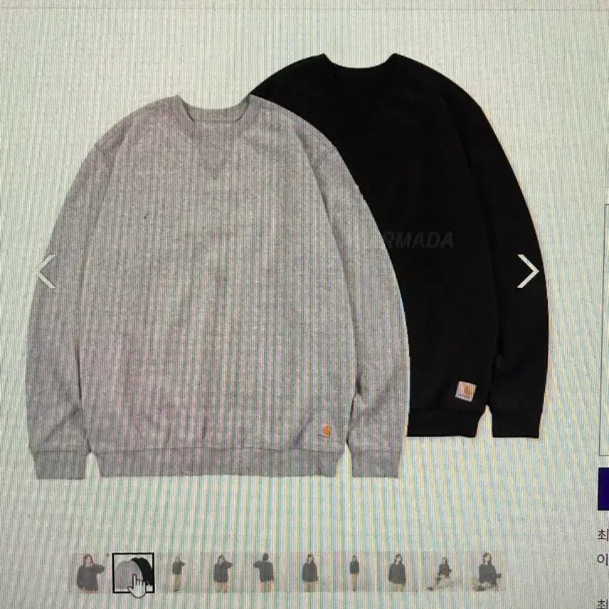 [BUNJANG] Carhartt K124 Midweight Sweatshirt / 칼하트 K124미드웨이트 맨투맨