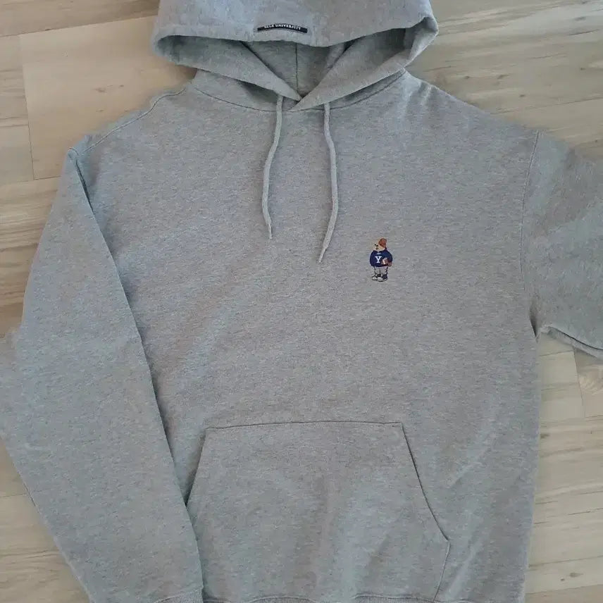 [BUNJANG] Yale Embroidered Bear Hoodie L Grey / 예일 곰돌이 자수 후드티 남성 L 회색 거의새것