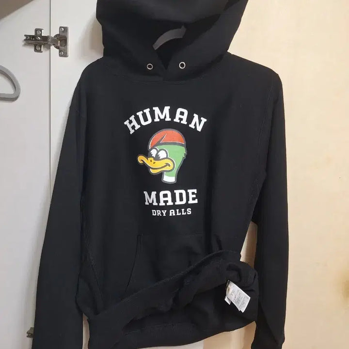 [BUNJANG] Human Made Duck Print Black Hoodie / 휴먼메이드 덕 블랙 후드티 XL 새상품 급 무배