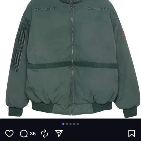 [BUNJANG] Cav Empt 19AW Overdye Reversible Zip Bomber Jacket XL / 카브엠트 19AW 오버다이 리버시블 집 봄버 자켓 XL