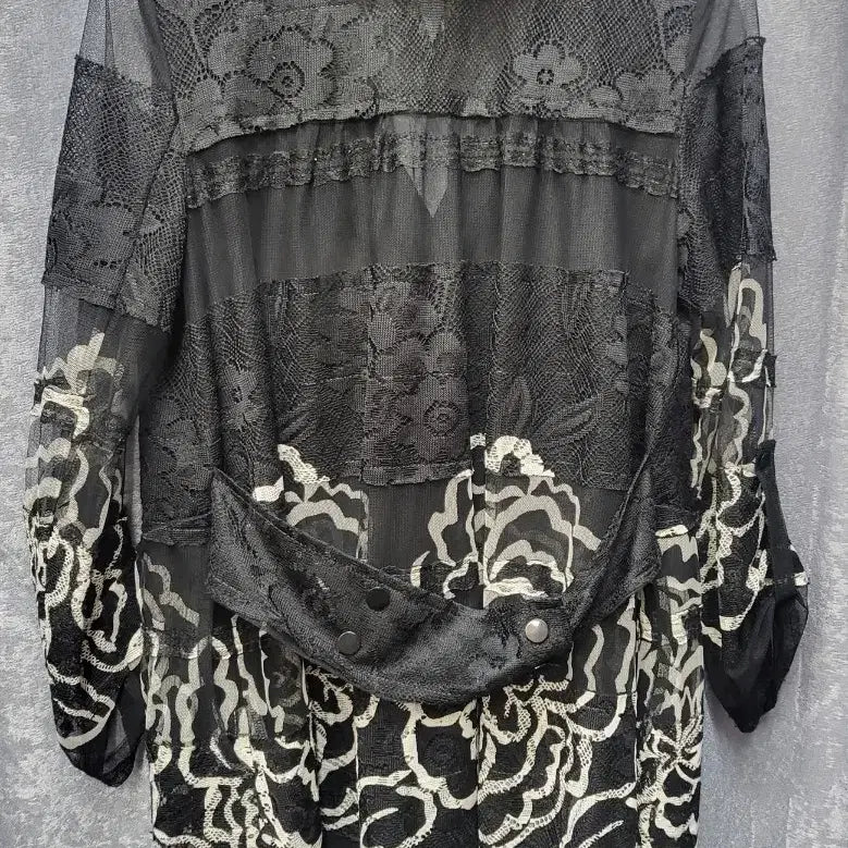 [BUNJANG] F.Jein Black Lace Flower Jacket / F.Jein 블랙 레이스 플라워 자켓
