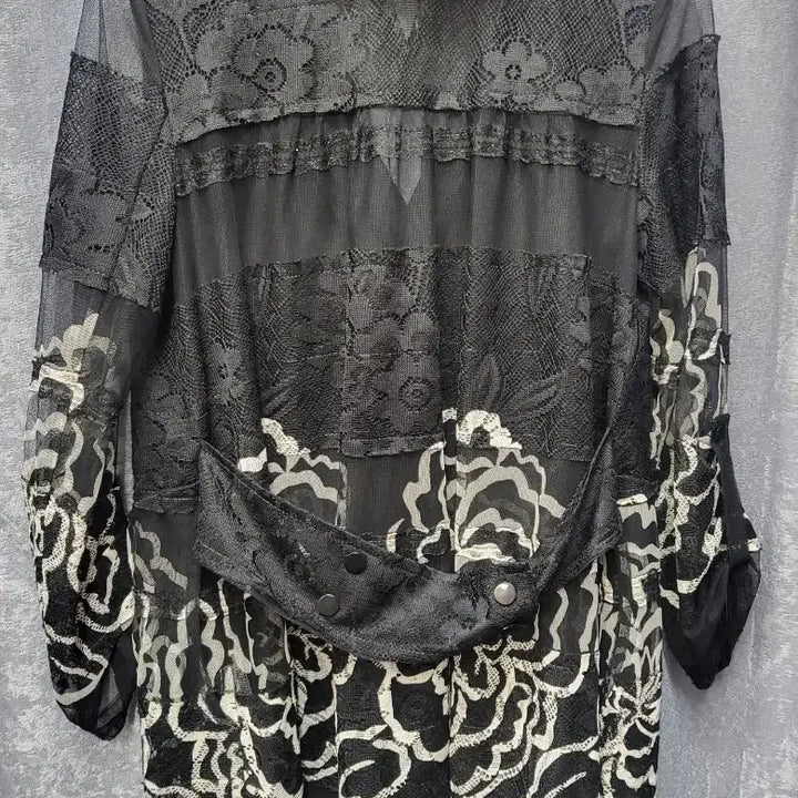 [BUNJANG] F.Jein Black Lace Flower Jacket / F.Jein 블랙 레이스 플라워 자켓