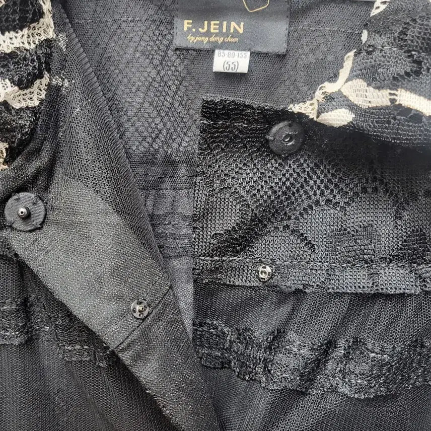 [BUNJANG] F.Jein Black Lace Flower Jacket / F.Jein 블랙 레이스 플라워 자켓