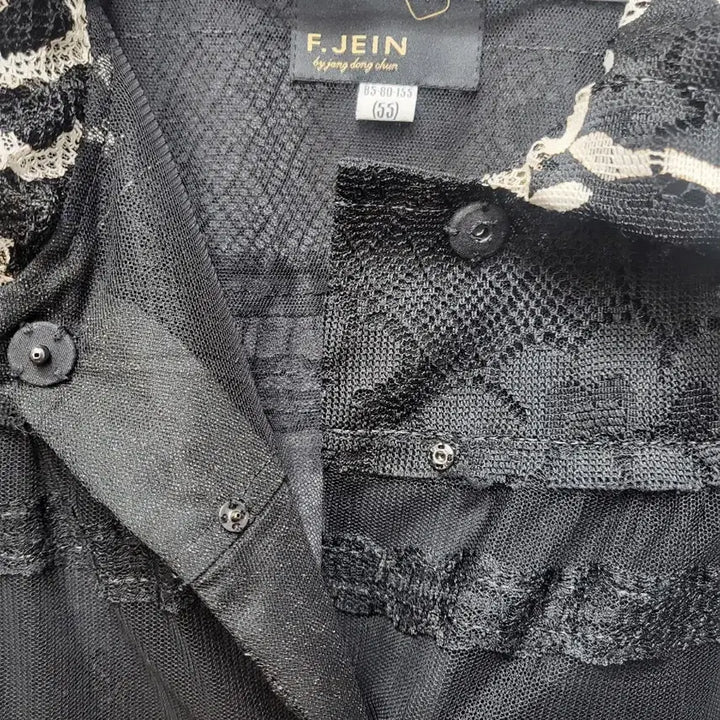 [BUNJANG] F.Jein Black Lace Flower Jacket / F.Jein 블랙 레이스 플라워 자켓