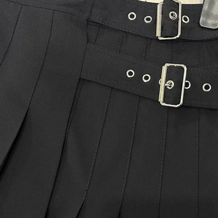 [SOLD OUT] ZARA 자라 버클 벨티드 플리츠 롱스커트 M