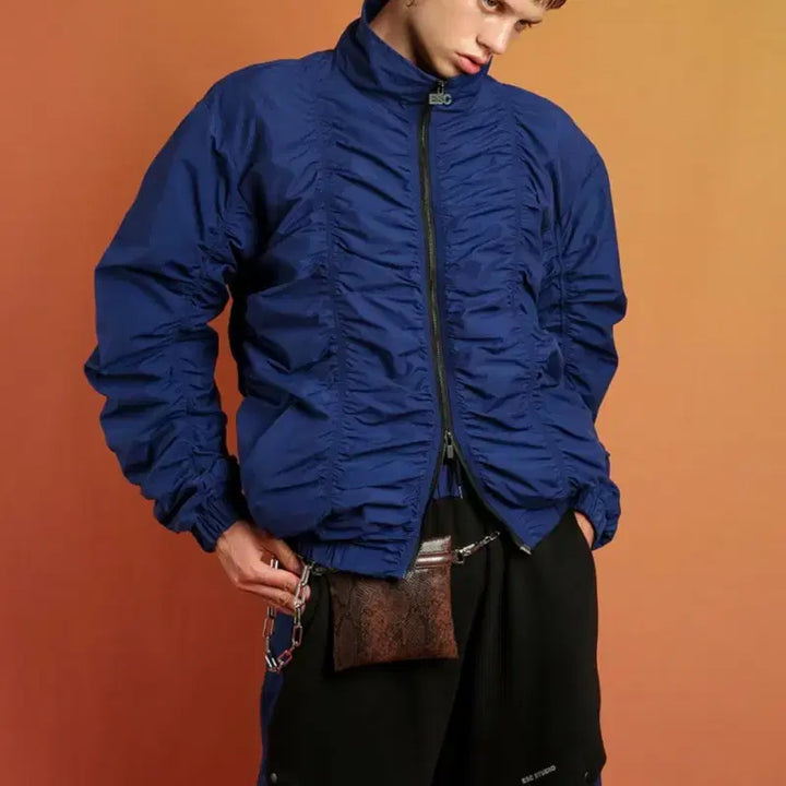 [BUNJANG] Esc Studio Shirring Blouson Jacket / Esc 스튜디오 셔링 블루종 (os)