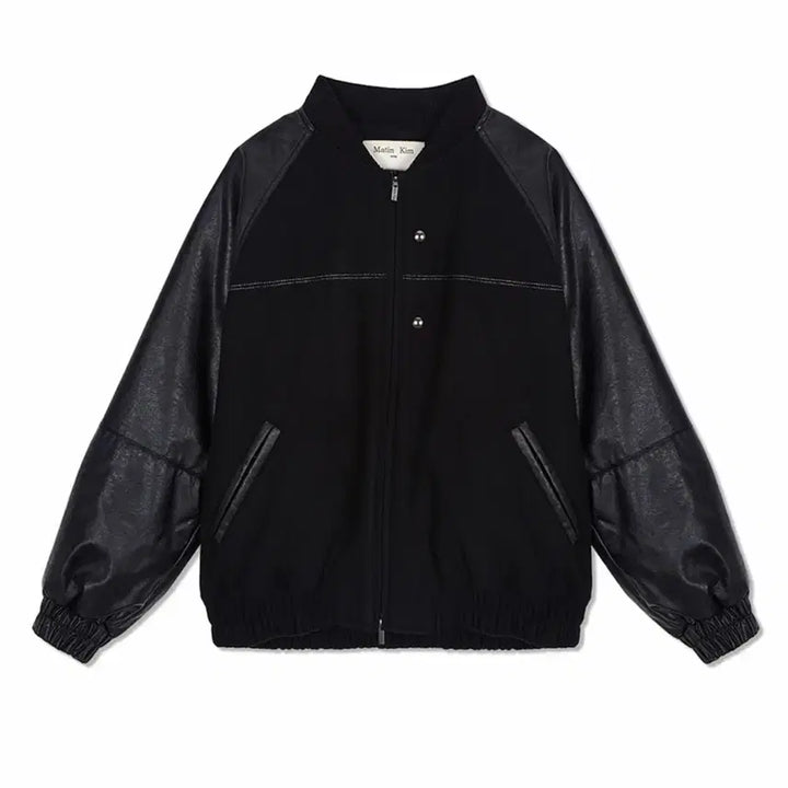 [BUNJANG] Matinkim Studded Point Faux Leather Jumper / 마뗑킴 스터드 포인트 폭스 레더 점퍼