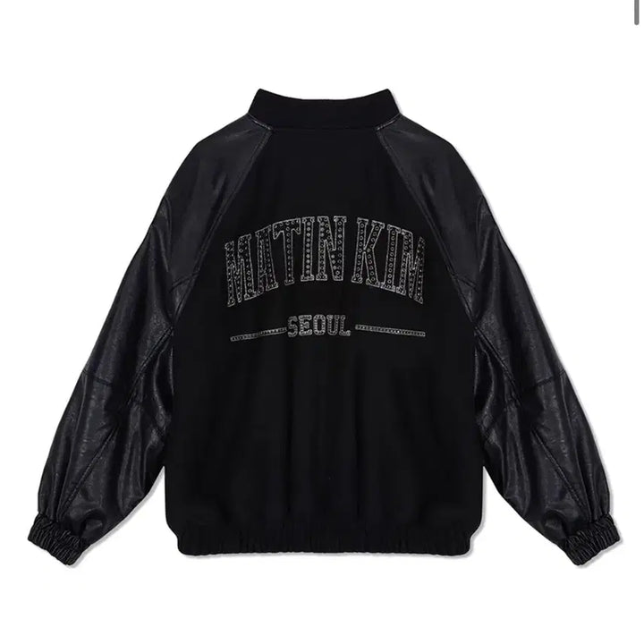[BUNJANG] Matinkim Studded Point Faux Leather Jumper / 마뗑킴 스터드 포인트 폭스 레더 점퍼