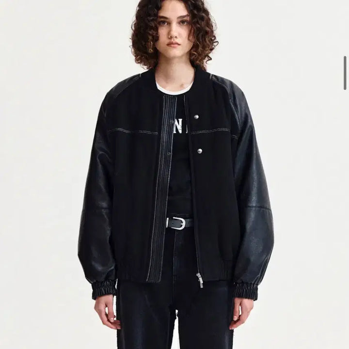 [BUNJANG] Matinkim Studded Point Faux Leather Jumper / 마뗑킴 스터드 포인트 폭스 레더 점퍼