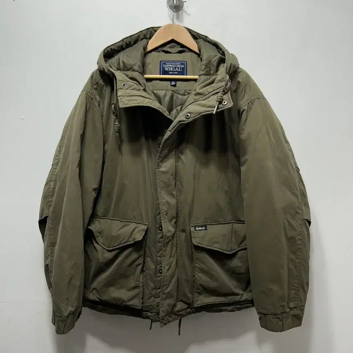 [BUNJANG] WHO.AU Khaki Hooded Field Jacket / WHO.AU 후아유 후드 야상 점퍼 카키 XL